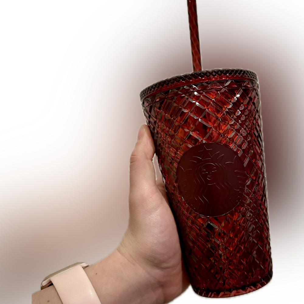 Starbucks- Red Burgamdy Grande Jeweled Cold cup